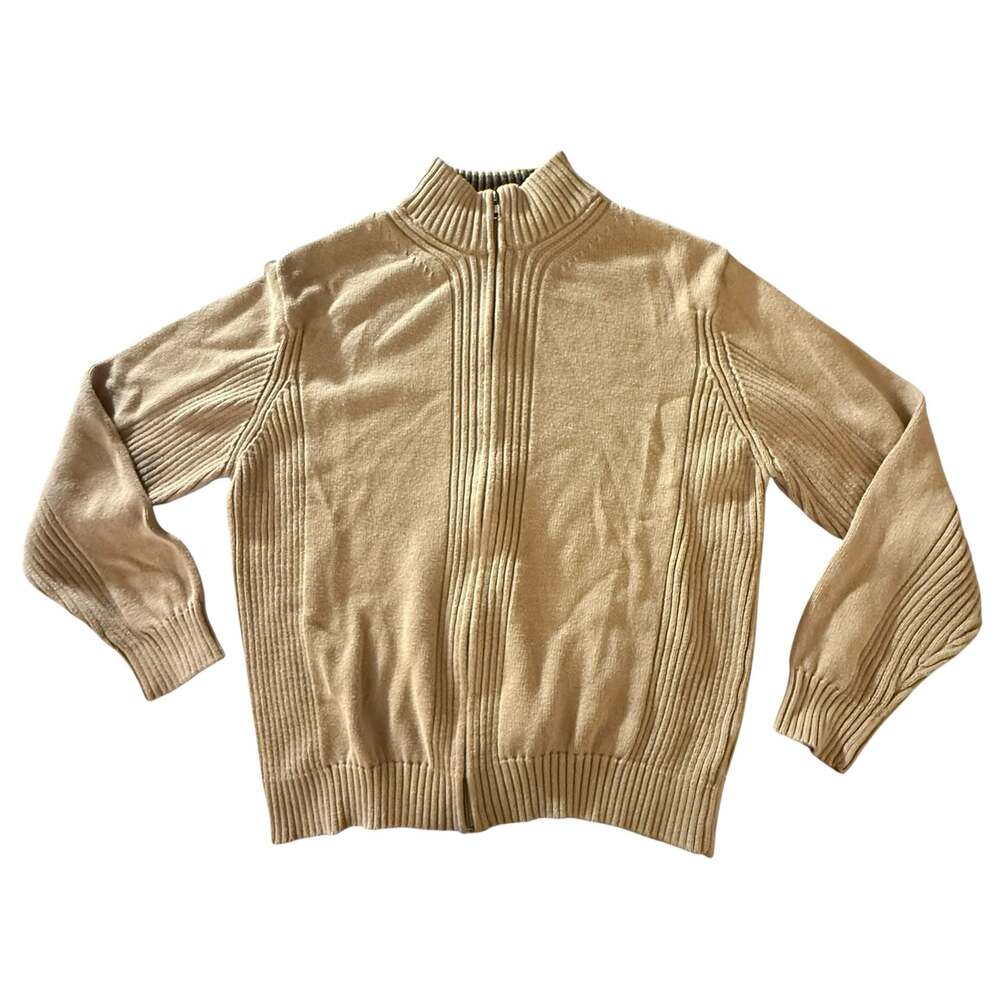 Haggar Est. 1926 Men's Ribbed Full-Zip Cotton Cardigan Sweater